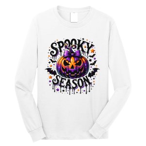 Spooky Season Retro Halloween Pumpkin Long Sleeve Shirt