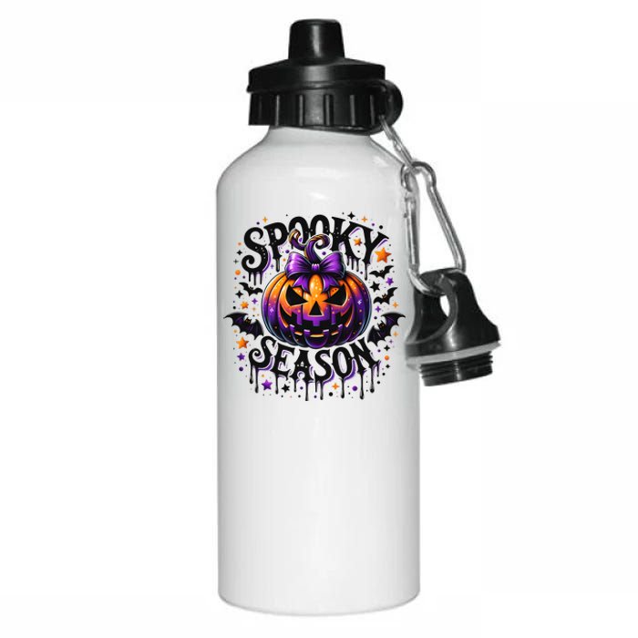 Spooky Season Retro Halloween Pumpkin Aluminum Water Bottle