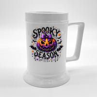 Spooky Season Retro Halloween Pumpkin Beer Stein