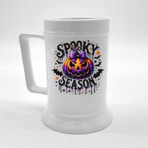 Spooky Season Retro Halloween Pumpkin Beer Stein