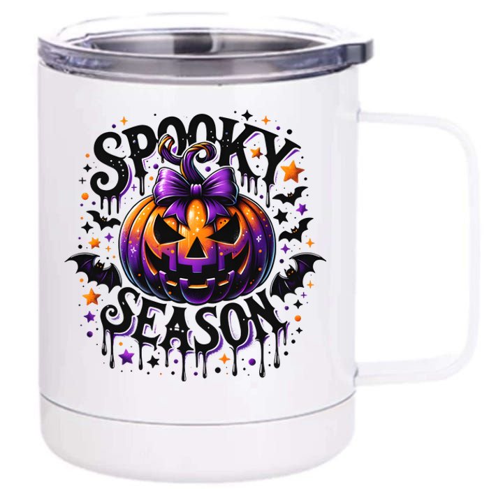 Spooky Season Retro Halloween Pumpkin 12 oz Stainless Steel Tumbler Cup