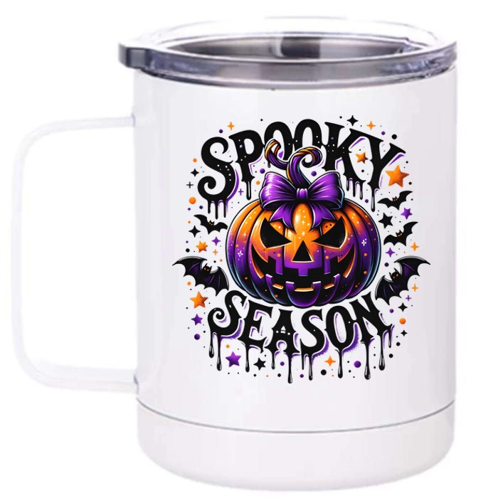 Spooky Season Retro Halloween Pumpkin 12 oz Stainless Steel Tumbler Cup