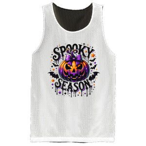 Spooky Season Retro Halloween Pumpkin Mesh Reversible Basketball Jersey Tank