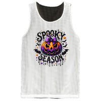 Spooky Season Retro Halloween Pumpkin Mesh Reversible Basketball Jersey Tank