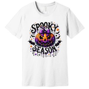 Spooky Season Retro Halloween Pumpkin Premium T-Shirt