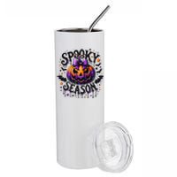 Spooky Season Retro Halloween Pumpkin Stainless Steel Tumbler