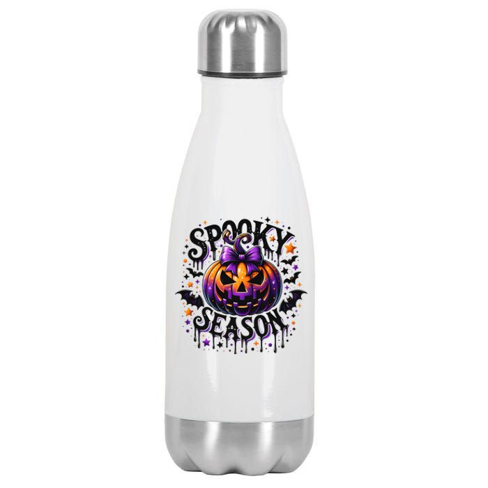 Spooky Season Retro Halloween Pumpkin Stainless Steel Insulated Water Bottle