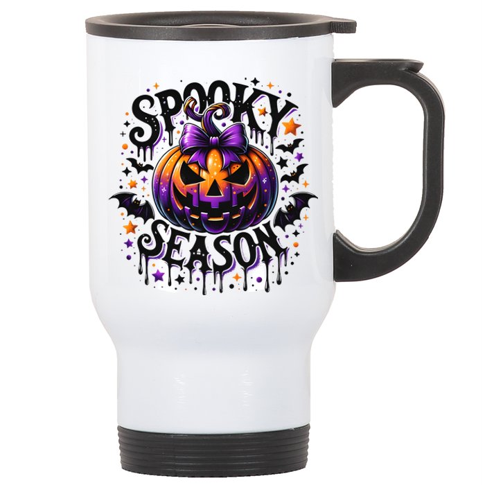 Spooky Season Retro Halloween Pumpkin Stainless Steel Travel Mug