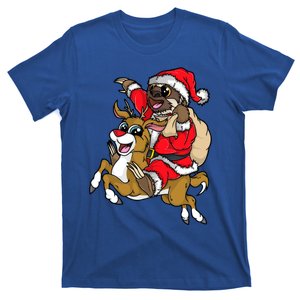 Santa Sloth Riding Rudolph Reindeer Christmas Merry Slothmas Gift T-Shirt