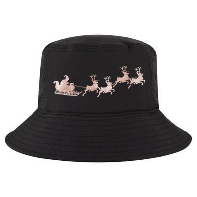 Santa Sleigh Rose Vintage Reindeer Xmas Xmas Winter Gift Cool Comfort Performance Bucket Hat