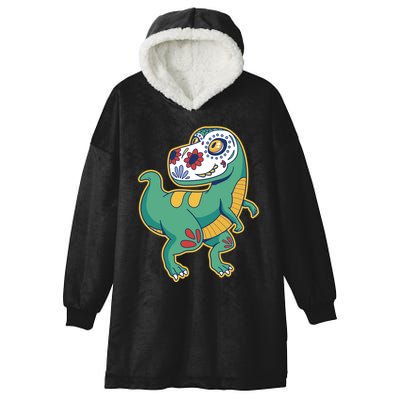 Sugar Skull Rex Cinco De Mayo Hooded Wearable Blanket
