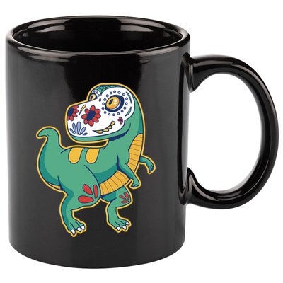 Sugar Skull Rex Cinco De Mayo 11oz C Handle Ceramic Mug