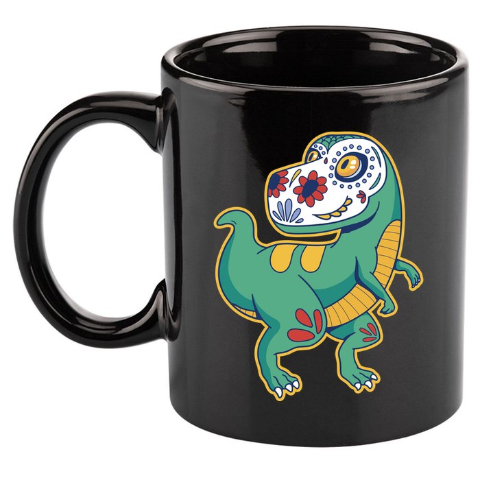 Sugar Skull Rex Cinco De Mayo 11oz C Handle Ceramic Mug