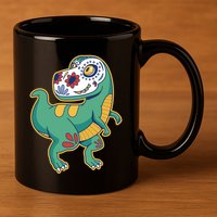 Sugar Skull Rex Cinco De Mayo 11oz C Handle Ceramic Mug