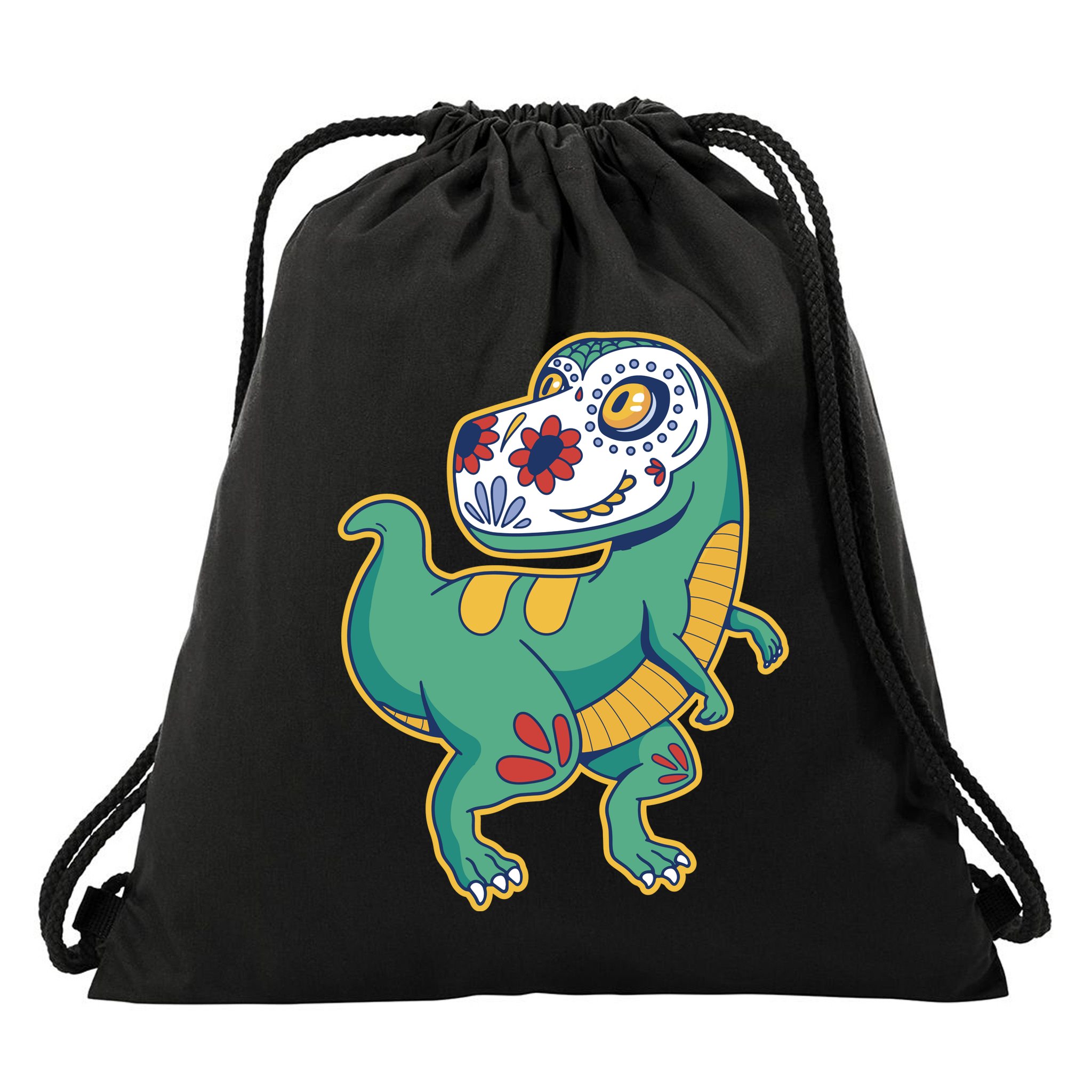 Sugar Skull Rex Cinco De Mayo Drawstring Bag