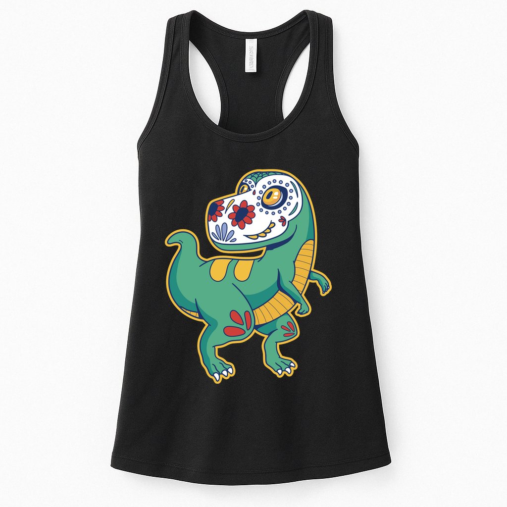 Sugar Skull Rex Cinco De Mayo Womens Tank Top
