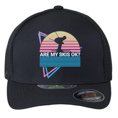 Skiing Ski Retro Are My Skis Ok? Cute Gift Flexfit Unipanel Trucker Cap