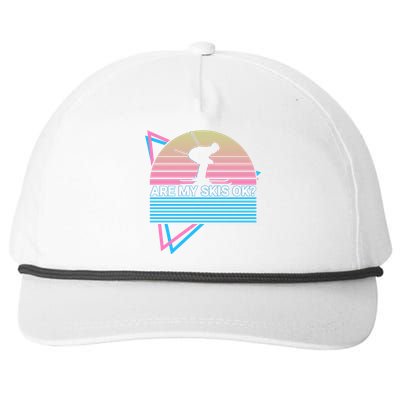 Skiing Ski Retro Are My Skis Ok? Cute Gift Snapback Five-Panel Rope Hat