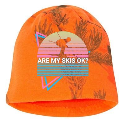 Skiing Ski Retro Are My Skis Ok? Cute Gift Kati - Camo Knit Beanie