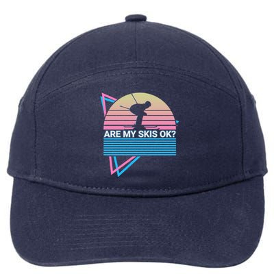 Skiing Ski Retro Are My Skis Ok? Cute Gift 7-Panel Snapback Hat