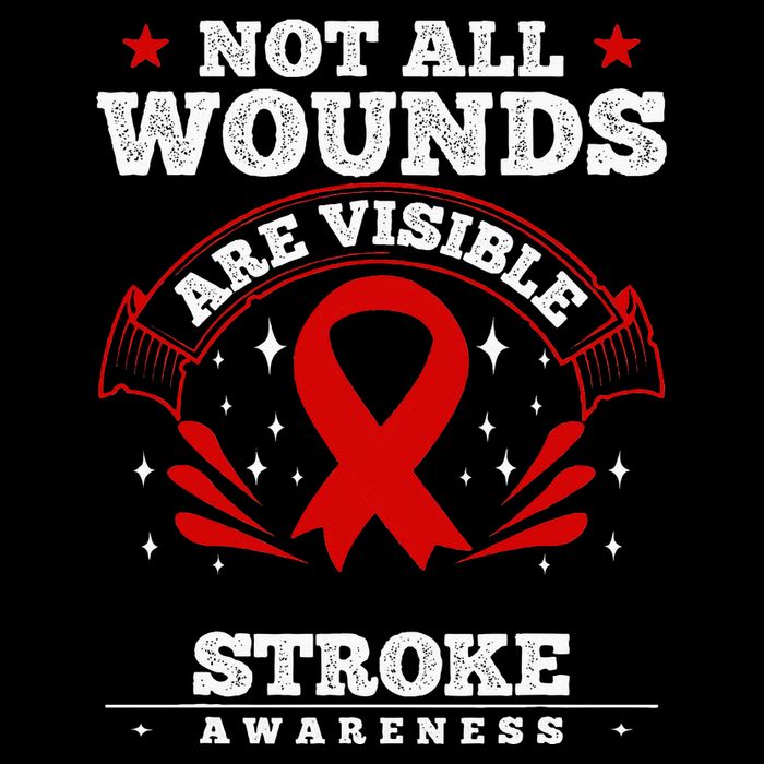 Stroke Survivor  Red Awareness Ribbon Cooling Performance Crew T-Shirt