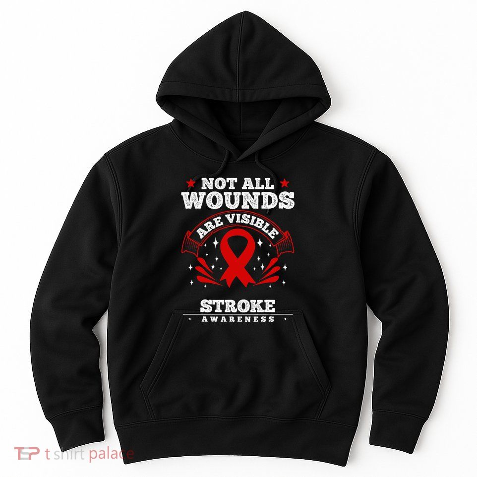 Stroke Survivor  Red Awareness Ribbon Hoodie
