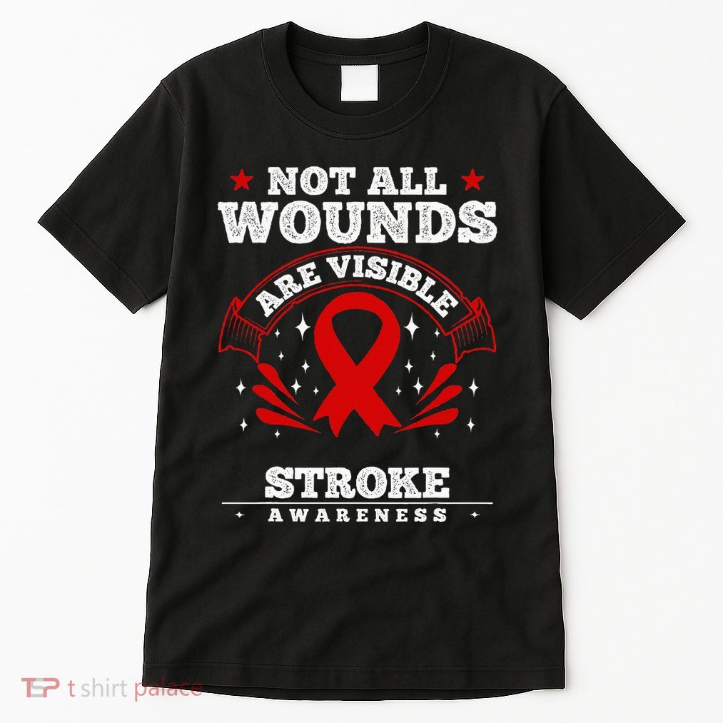 Stroke Survivor  Red Awareness Ribbon Tall T-Shirt