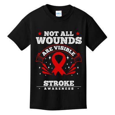 Stroke Survivor  Red Awareness Ribbon Kids T-Shirt