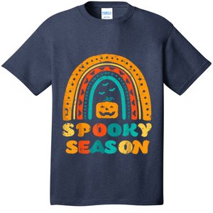 Spooky Season Rainbow Pumpkin Retro Halloween Costume Girls T-Shirt