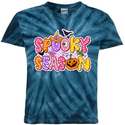 Spooky Season Retro Halloween Kids Tie-Dye T-Shirt