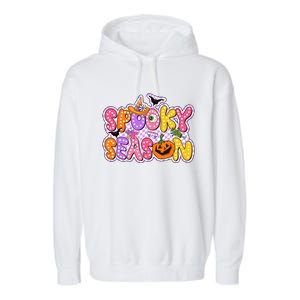 Spooky Season Retro Halloween Garment-Dyed Fleece Hoodie