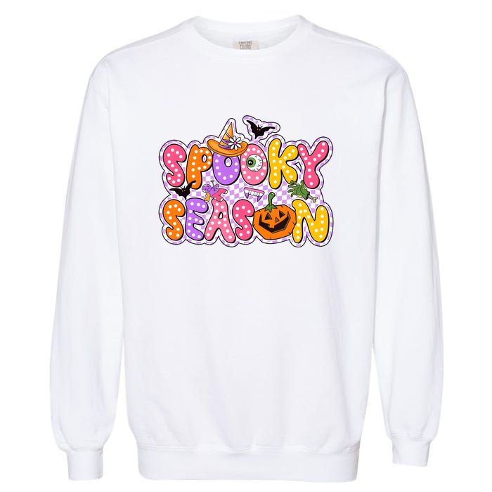 Spooky Season Retro Halloween Garment-Dyed Sweatshirt