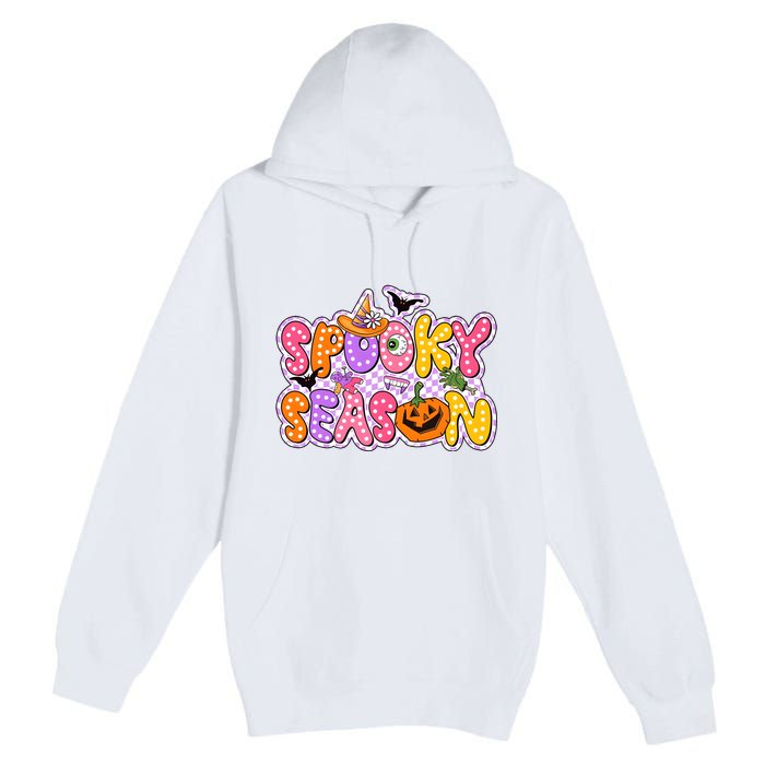 Spooky Season Retro Halloween Premium Pullover Hoodie