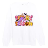 Spooky Season Retro Halloween Premium Crewneck Sweatshirt