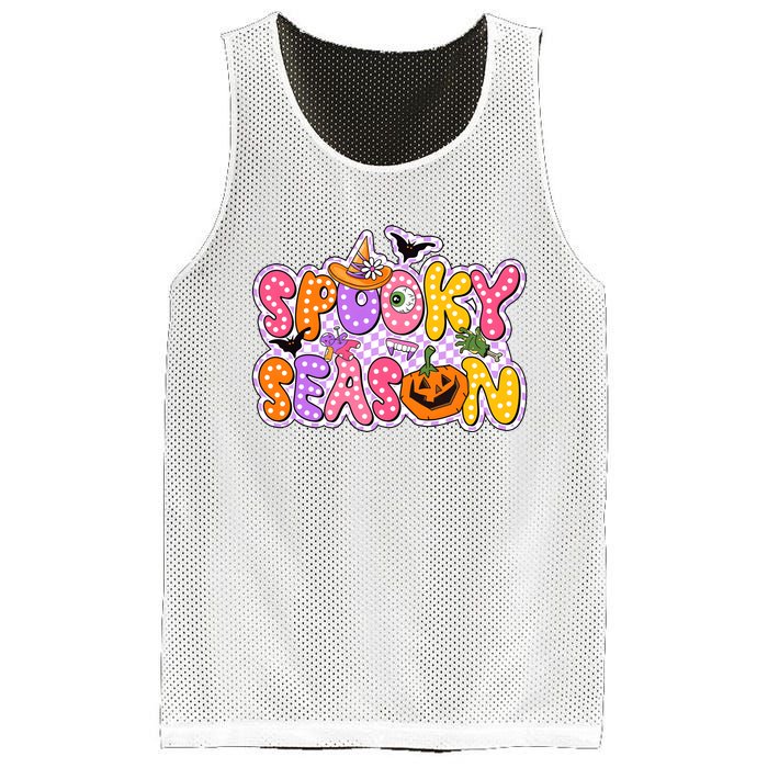 Spooky Season Retro Halloween Mesh Reversible Basketball Jersey Tank