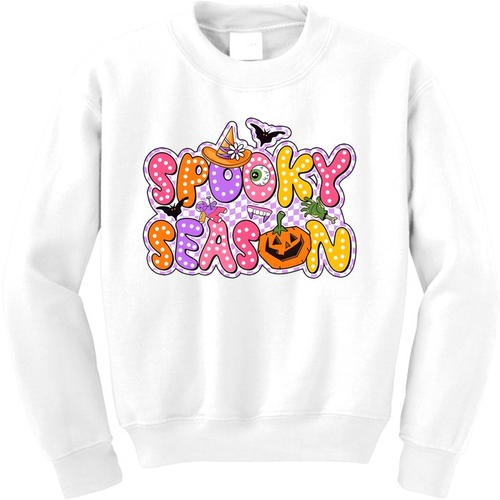 Spooky Season Retro Halloween Kids Sweatshirt