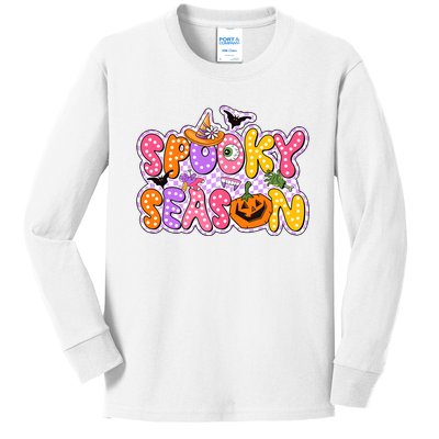 Spooky Season Retro Halloween Kids Long Sleeve Shirt