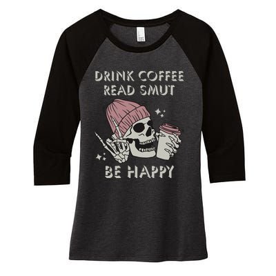 Smut STFUATTDLAGG Reader Spicy Book Women's Tri-Blend 3/4-Sleeve Raglan Shirt