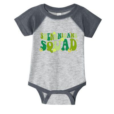 Shenanigans Squad Retro Groovy St Patricks Day Irish Lucky Infant Baby Jersey Bodysuit