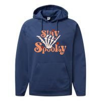 Stay Spooky Skeleton Hand Performance Fleece Hoodie