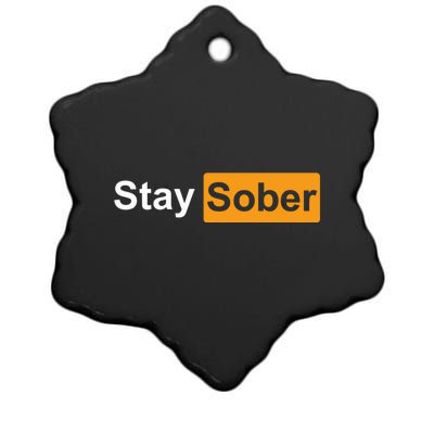 Stay Sober Ceramic Star Ornament