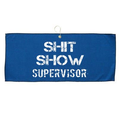 Shit Show Supervisor Funny Mom Boss Manager Teacher Gift Large Microfiber Waffle Golf Towel