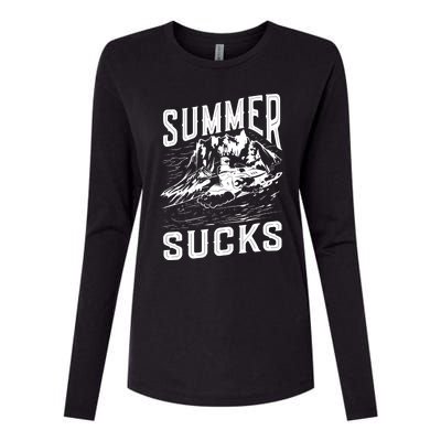 Summer Sucks Snowmobile Rider Gift Womens Cotton Relaxed Long Sleeve T-Shirt