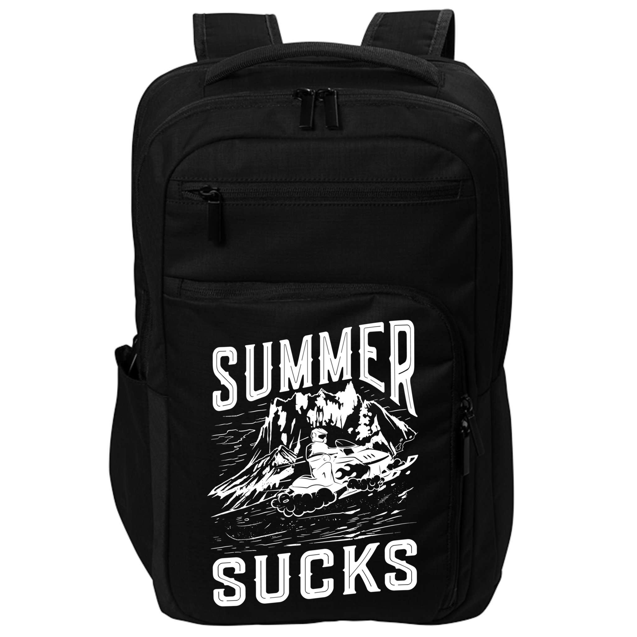 Summer Sucks Snowmobile Rider Gift Impact Tech Backpack