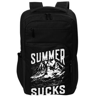 Summer Sucks Snowmobile Rider Gift Impact Tech Backpack