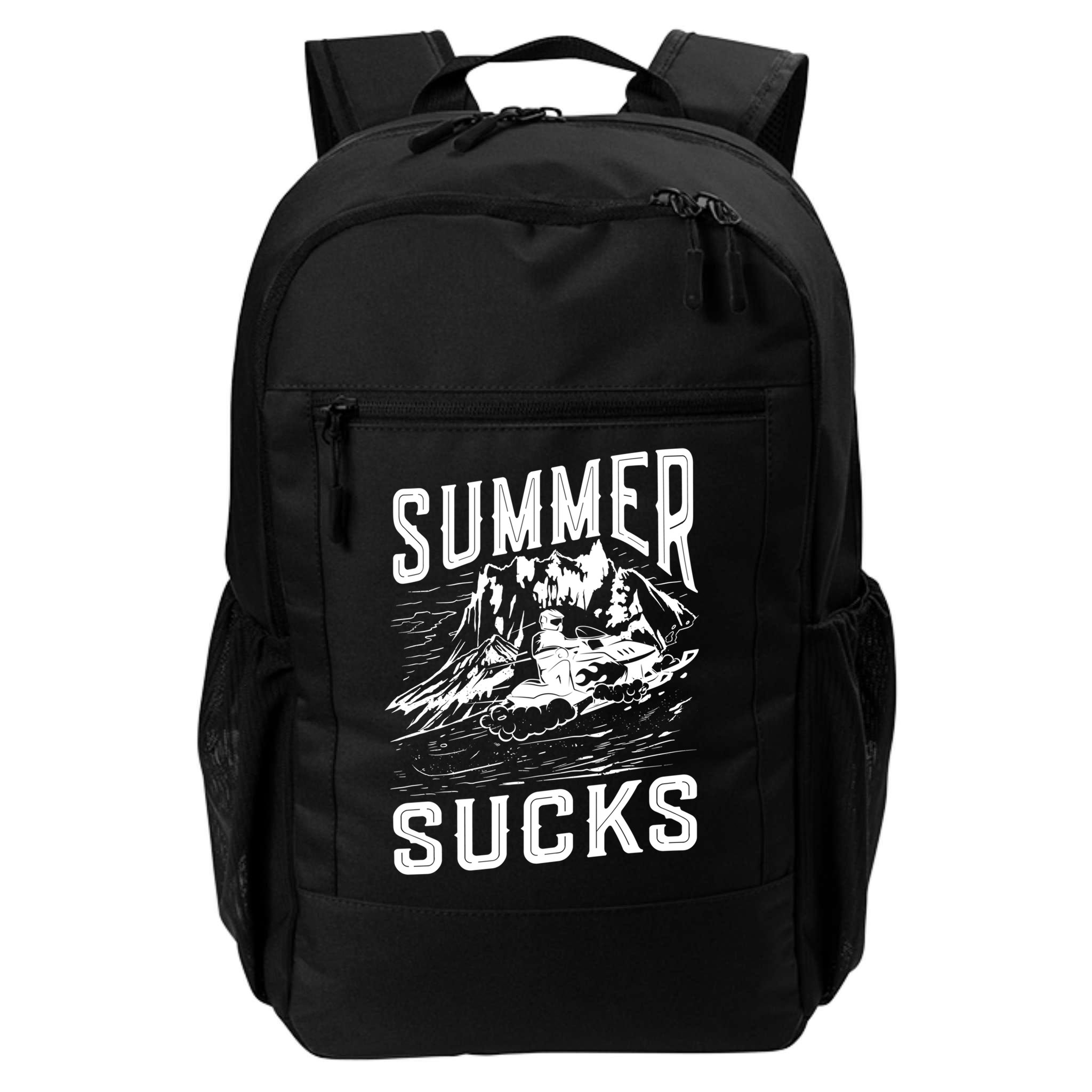 Summer Sucks Snowmobile Rider Gift Backpack