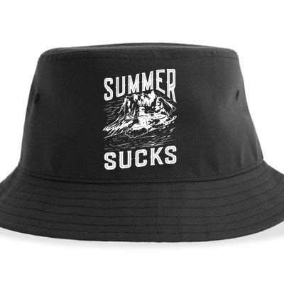 Summer Sucks Snowmobile Rider Gift Sustainable Bucket Hat