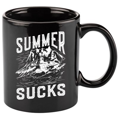 Summer Sucks Snowmobile Rider Gift 11oz C Handle Ceramic Mug