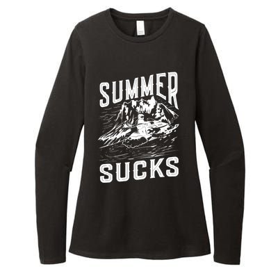 Summer Sucks Snowmobile Rider Gift Womens CVC Long Sleeve Shirt