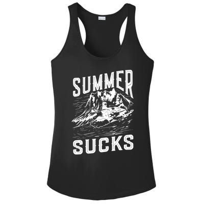 Summer Sucks Snowmobile Rider Gift Ladies PosiCharge Competitor Racerback Tank